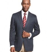 A sleek navy blazer from Club Room instantly updates your on-the-clock look.