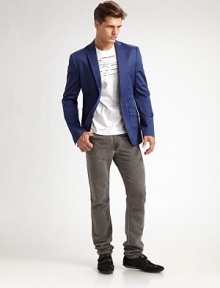 Adjustable side tabs and seaming detail lend a tailored finish and versatile fit to an elegantly modern blazer silhouette. Two-button closure Adjustable side tabs Two flap pockets, one ticket pocket Fully lined About 29 from shoulder to hem 96% cotton/4% elastane Dry clean Imported Adjustable side tabs and seaming detail lend a tailored finish and versatile fit to an elegantly modern blazer silhouette. Two-button closure Adjustable side tabs Two flap pockets, one ticket pocket Fully lined About 29 from shoulder to hem 96% cotton/4% elastane Dry clean Imported