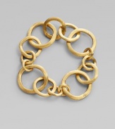 From the Jaipur Links Collection. Circular links in an array of sizes elegantly update a classic chain bracelet in brushed 18k gold.18k yellow gold Length, about 8½ Hidden spring clip clasp Made in Italy
