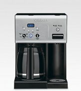 This incredible hot beverage machine comes complete with all your favorite features, like 24-hour programmability, carafe temperature control, Brew Pause, and the ultra-convenient Hot Water System. Now, you're never more than a minute away from enjoying your favorite instant soup, hot cocoa, tea and more.