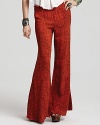 Free People Pants - Printed Wide Leg Pull-On