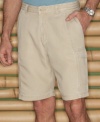 Crafted in durable cotton twill, these lightweight pleated shorts from Tommy Bahama are ready for summertime fun.