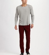 Ultra soft wale corduroy provides a comfortable fit in this velvety style. Five-pocket styleInseam, about 34CottonMachine washMade in USA