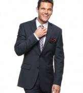 A navy suit's never looked so cool. Take a step out of the black box with this slim-fit suit from Alfani RED.