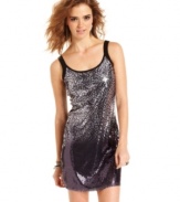 An ombre of sequins brings standout style to Eyeshadow's fun party dress!