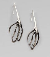 A haunting design in sleek sterling silver. Sterling silverLength, about 2½Hook backImported 