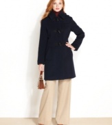 Nautica's timeless toggle coat looks chic now and for years to come. The attached hood and wool-blend fabric elegantly shield you from the elements.