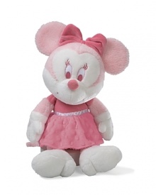 Ultrasoft plush Minnie Mouse doll in a pink motif. Ultrasoft plush Minnie Mouse doll in a pink motif.