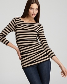 VINCE CAMUTO Striped Bandage Shirt