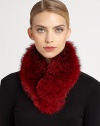 Plush coyote fur collar with clip fasteners.Fully linedDyed coyote furPolyester rainsilkDry cleanImportedFur origin: USA