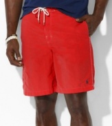 Essential swim trunk in lightweight nylon twill