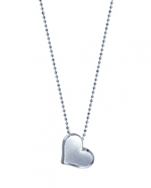 The heart design is the from Little Princess Heart Collection, and it hangs at a slight tilt. Hand sculpted, and stamped for authenticity, it hangs on a delicate diamond-cut sterling silver chain.