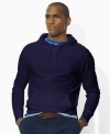 The ultimate layering essential, a timeless pullover hoodie is rendered in ultra-breathable cotton mesh with Ralph Lauren's embroidered tonal Big Pony for casual polish.