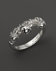 Inspired by Zen philosophy, this intricately detailed sterling silver ring from Paul Morelli softly jingles with three tiny bells. Inspired by Zen philosophy, this intricately detailed sterling silver ring from Paul Morelli softly jingles with three tiny bells.