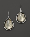 Sterling silver frames faceted pyrite doublets on these timeless earrings from Ippolita.