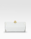 Architectural lines shape this luxe bag of glossy PVC, topped with a signature goldtone DVF clasp closure.Detachable chain shoulder strap, 20½ dropTop clasp closureOne inside open pocketFully lined8¾W X 4H X 2DImported