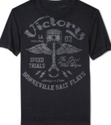 Add edgy style to your casual look with this burnout graphic t-shirt by 3rd & Army.
