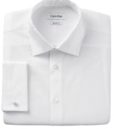 Elevate your basics with this French-cuffed shirt from the master of modern tailoring, Calvin Klein.