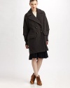 Military-inspired tailoring and removable cuffs renew this oversized, wool-rich sweater coat. Notched lapelsDouble-breasted button frontLong sleeves with removable cuffsFront flap pocketsAbout 36 from shoulder to hem70% wool/20% wool/10% nylonDry cleanImportedModel shown is 5'10 (177cm) wearing US size Small.