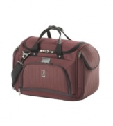 A lighter construction and fashion-forward design put you on the fast track to your destination. An attractive herringbone trim combines with durable ballistic nylon, which features reinforced carrying points, for a deluxe tote that is the perfect quick trip companion! Limited lifetime warranty.