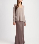 Wool and mohair melange shaped by chunky ribbing at the sleeves and hem.ScoopneckLong sleevesChest pocketPullover styleSide zipperAbout 39½ from shoulder to hem70% acrylic/15% wool/15% mohairDry cleanImported