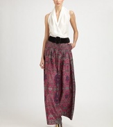 This flowing silk style is patterned with a tribal-inspired scarf print.Self waistbandDarts at hipConcealed side zipInseam, about 35Dry cleanMade in FranceModel shown is 5'11 (180cm) wearing US size 4. 