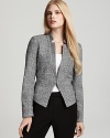 Calvin Klein Tweed Stand Notch Collar Jacket