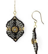 Miguel Ases' floral-shaped earrings are a glamourous take on beads. Equal parts delicate and dramatic, these shapely drops beg for a bold lip and slinky gown.