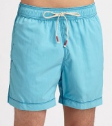 EXCLUSIVELY AT SAKS. A retro look inspired by the St. Tropez region where the label found its name, finished with bold color and quick-dry convenience. Drawstring waist Side slash, back button pockets Inseam, about 5 Mesh lining Polyamide Hand wash Imported 