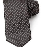 Bring your look into sharp focus with a rich Italian silk tie from Canali, delicately patterned for a unique addition to your workweek wardrobe.