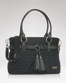 Oh baby. Storsak proves your diaper bag need not be drab with this satin and nylon style. With plenty of pockets and a wipe clean changing mat, it delivers practicality. Oh baby. Storsak proves your diaper bag need not be drab with this satin and nylon style. With plenty of pockets and a wipe clean changing mat, it delivers practicality.