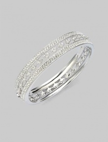EXCLUSIVELY AT SAKS. From the Eden II Collection. A dazzling array of sparkling crystals in an art deco-inspired design.Crystal Rhodium plated Diameter, about 2½ Width, about ½ Hinged opening Push lock clasp Imported EXCLUSIVELY AT SAKS. From the Eden II Collection. A dazzling array of sparkling crystals in an art deco-inspired design.Crystal Rhodium plated Diameter, about 2½ Width, about ½ Hinged opening Push lock clasp Imported