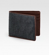 Taken from heritage suiting fabric, this wallet embodies a classic tailoring aesthetic and is French-edged with leather.One billfold compartmentSix card slotsCotton/leather4W x 4HImported