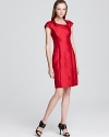 Armani Collezioni Dress - Gazar Cap Sleeve Side Pleat Sheath