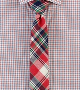 Bold and bright plaid print lends a contemporary feel to this dress wardrobe essential.85% cotton/8% linen/7% ramieDry cleanMade in USA