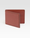 A superior style for every man in smooth deerskin leather. One bill compartment Six card slots 4½ X 3½ Deerskin leather Made in Italy 