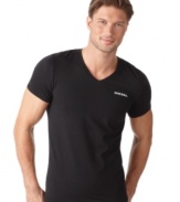 You'll have all the moves with this stretch cotton v-neck t-shirt from Diesel.