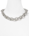 Juicy Couture hits the links with this crystal-decked chain necklace. Cast in silver, it's effortlessly glam.