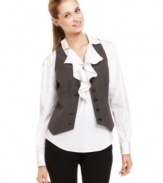 Nine West takes a vested interest in your work wardrobe: a vest adds menswear-inspired appeal to any outfit.