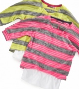 Double her fashion options with Epic Threads colorful striped twofer.