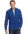 Keep the chill away with the touch of a classic in this big & tall mock-neck sweater from Alfani.