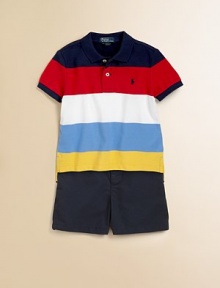 Rendered in lightweight cotton, this classic, colorful polo features signature pony embroidery pony at the chest and wide stripes.Polo collarShort sleevesButton downCottonMachine washImported Please note: Number of buttons may vary depending on size ordered. Rendered in lightweight cotton, this classic, colorful polo features signature pony embroidery pony at the chest and wide stripes.Polo collarShort sleevesButton downCottonMachine washImported Please note: Number of buttons may vary depending on size ordered.
