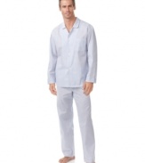 Set yourself up with lounge-able comfort with this sharp pajama set from Club Room.