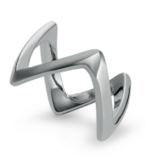 A solo standout, but lovely layered, Studio Silver's zigzag-shaped chevron ring is crafted in sterling silver. Size 7 and 8.
