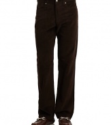 THE LOOKCorduroy designBanded waist with belt loopsFront zip with button tab closureFive-pocket styleTHE FITRise, about 11Inseam, about 32THE MATERIALCottonCARE & ORIGINMachine washImported
