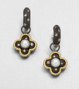 From the Pebble Collection. Blackened sterling silver and 18k gold creates a high-contrast design with glittering grey diamonds; perfect for your favorite hoops. Grey diamonds, .18 tcw18k goldBlackened sterling silverFixed baleImported Please note: Earrings sold separately.