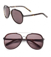 A modern upgrade to the classic aviator style, crafted in lightweight plastic. Available in dark havana frames with brown lenses.Plastic100% UV ProtectionMade in Italy