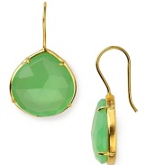 Chartreuse stones are elegant and unexpected in a Coralia Leets gold drop setting. Use them to infuse neutral ensembles with a hit of bold color.