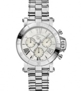 Make a powerful statement at every turn. This Femme collection watch from Gc Swiss Made Timepieces shimmers with polished steel, a reflection of enduring style.