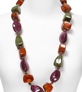 Add a splash of color to your look with this bold, beaded necklace from Pono.